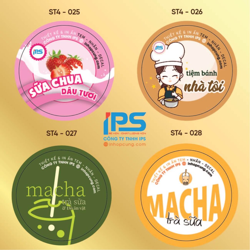 MẪU STICKER - Túi giấy, thẻ cào, hộp giấy